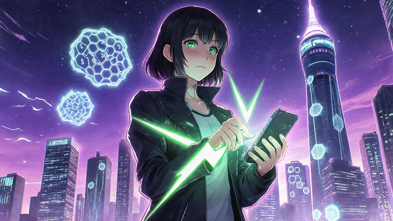 Manga heroine uses hybrid oracle device with push feed and decentralized verification.