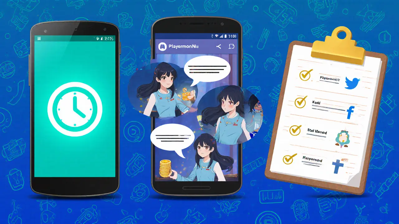 Manga panels showing a wallet snapshot, Discord engagement, and checklist for airdrop eligibility.