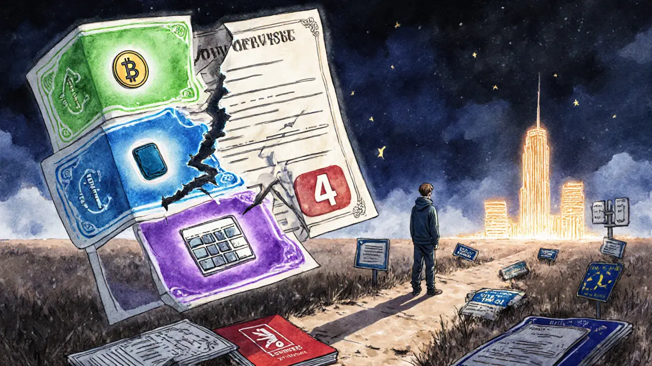 Four license classes floating apart as costs and failures pile up beneath a lone founder.