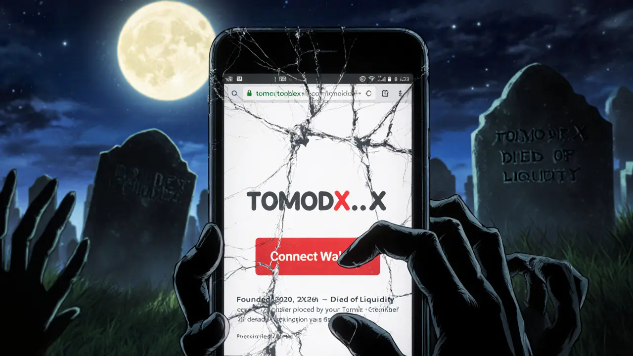 Phishing site on a cracked phone screen with ghostly hands reaching from shadows.