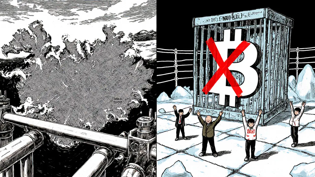 Split panel: Iceland&#039;s saturated power grid vs. other countries expanding, Bitcoin locked in ice cage