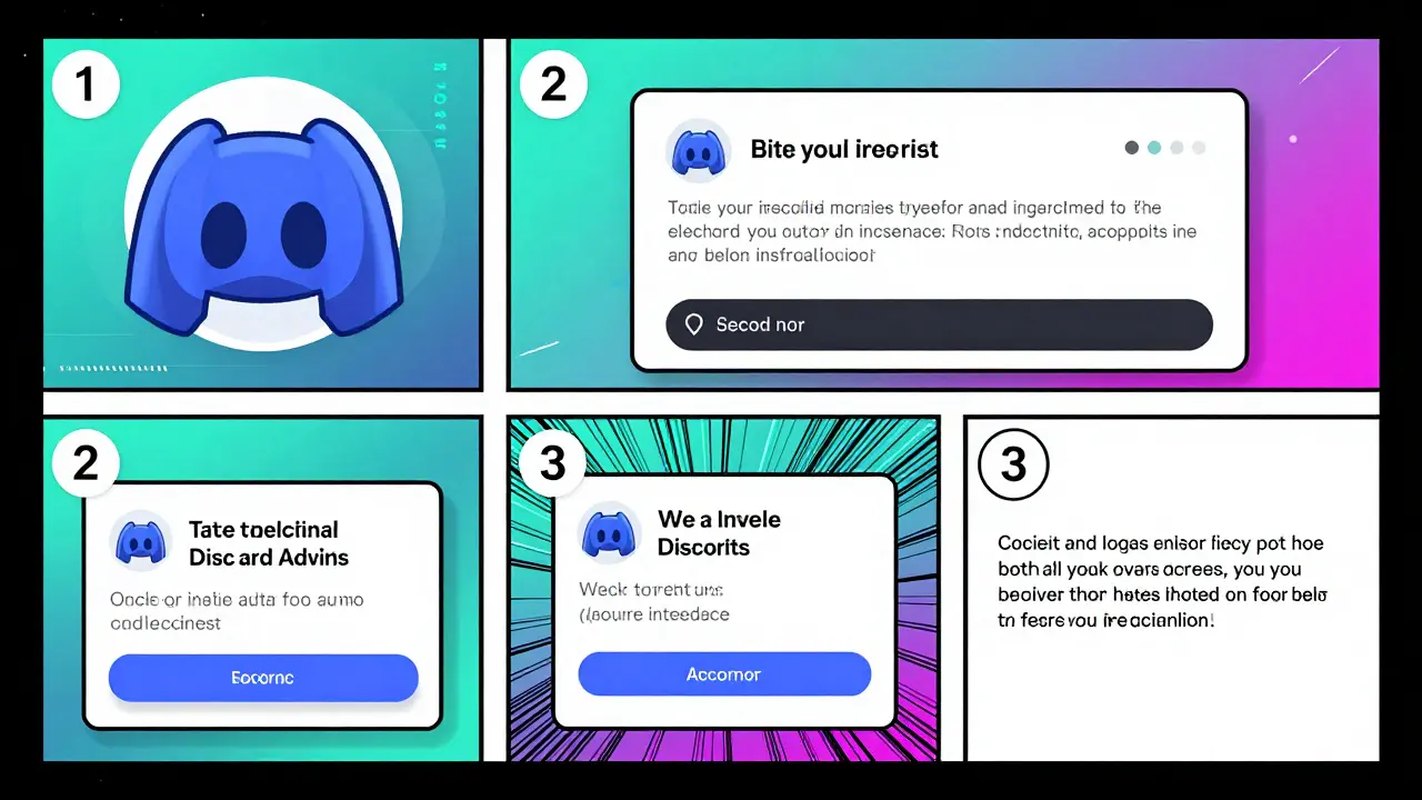 Manga panel sequence of NFT airdrop participation steps