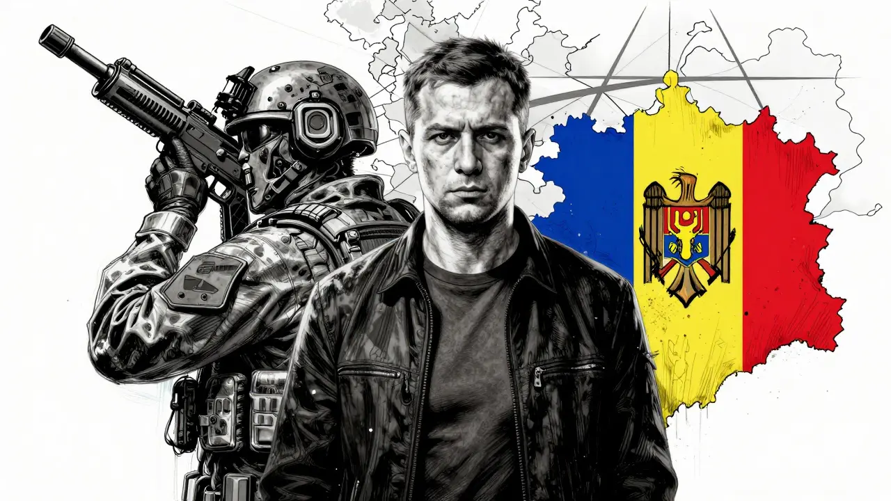 Manga depiction of crypto funding both military ops and political destabilization in Moldova.