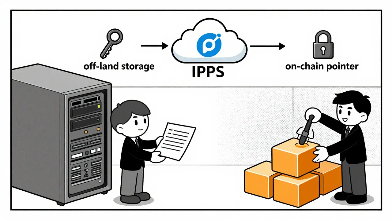 Manga style diagram of blockchain credential data flow