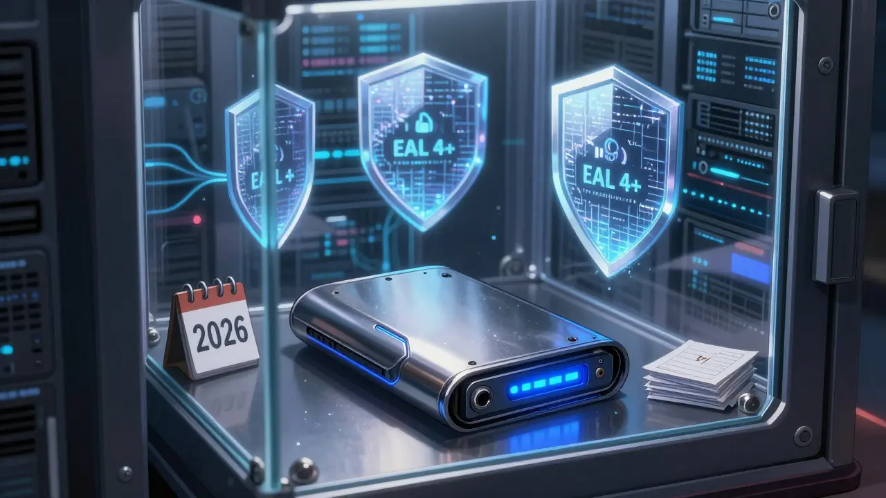 Manga style secure hardware wallet in a high-tech vault with firewall shields