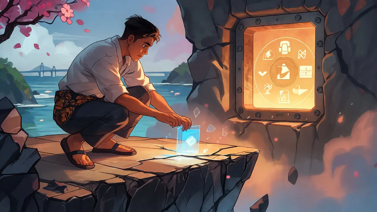 Investor moving digital assets from a broken platform to a secure local vault.