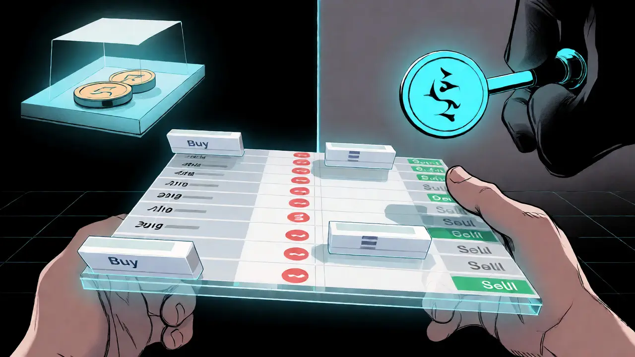 Digital wallet interface showing locked funds and secret key claims in manga art.